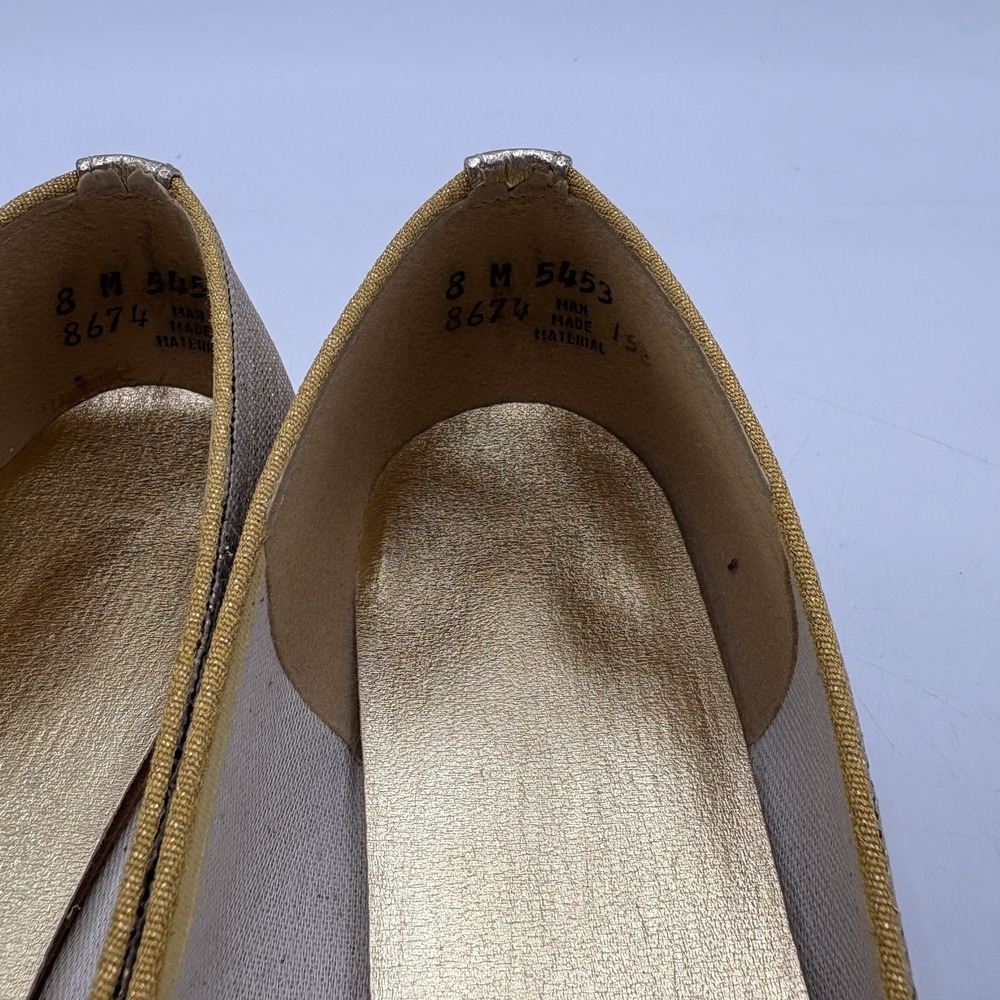 Beacon USA Womens 8M Sparkle Champagne Loafers‎ Low Heel NOS Vintage - Picture 5 of 7